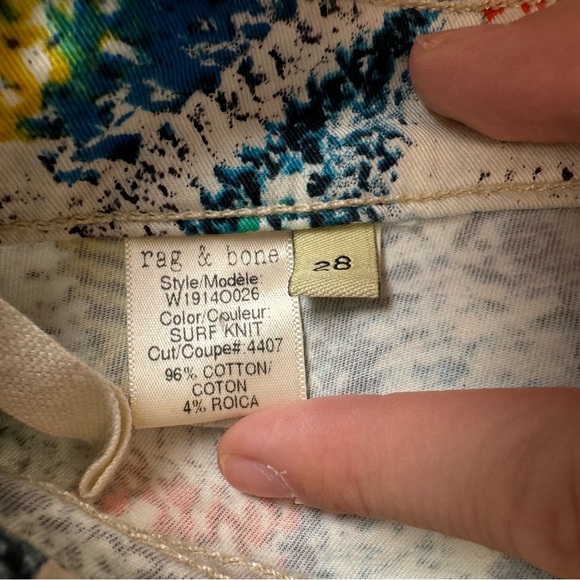 RAG & BONE Jean Surf Knit MultiColor Shorts size 28 - Picture 8 of 12